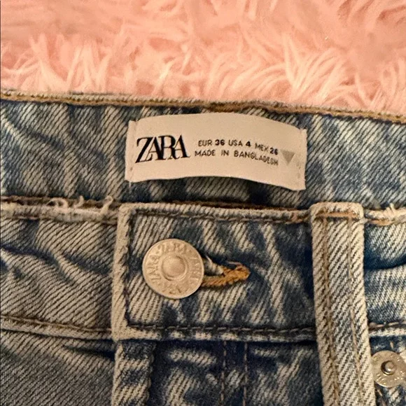 Zara Women's Sky Blue Straight Jeans - Picture 4 of 12